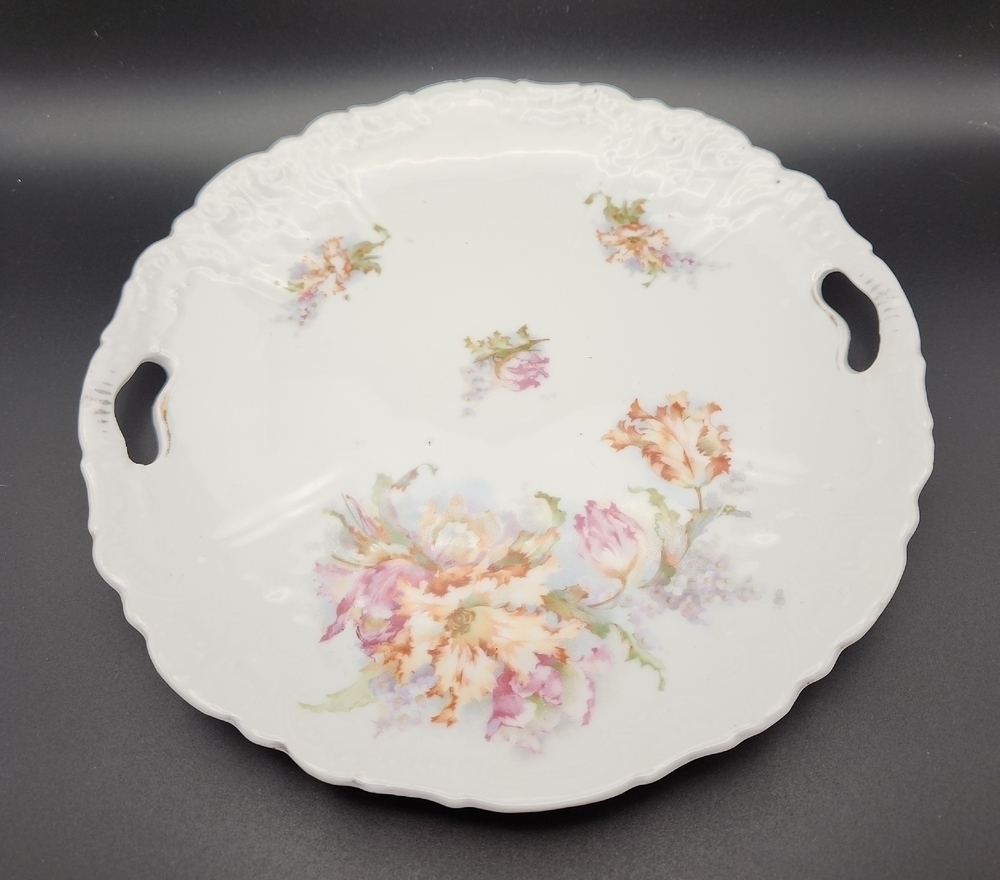 Vintage Floral Porcelain Serving Platter
